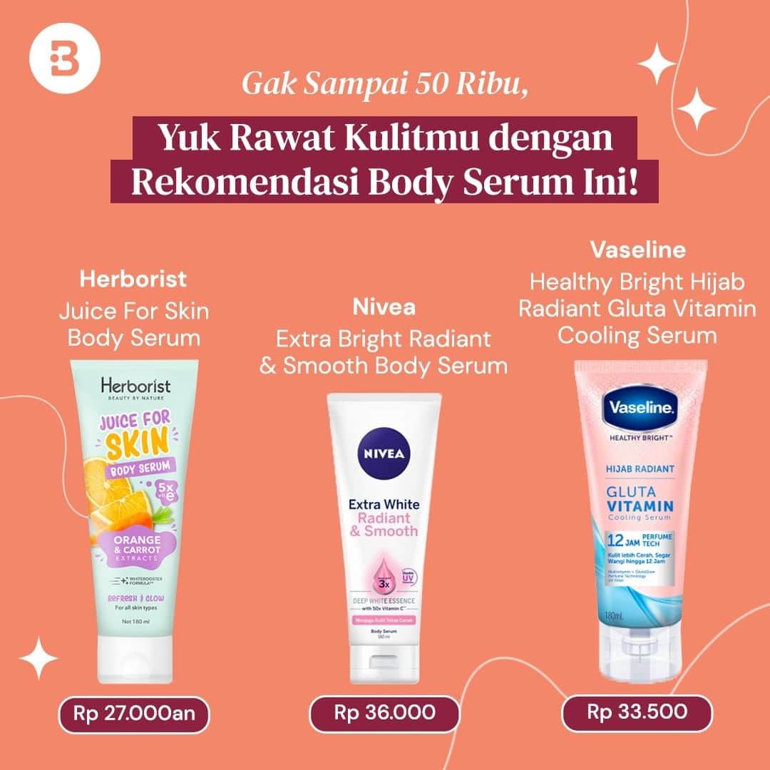 のインスタグラム：「Tanggal segini sih biasanya dompet kering ya, tapi kulit kamu jangan ikutan kering juga, dong!😮  Mending cus cobain body serum ini biar kulit gak kusam, gak belang, dan juga terlindungi dari efek buruk sinar UV. Apalagi cuaca sekarang yang panasnya lagi lucu-lucunya banget nih. 🌞😰  Beauties yang udah cobain produk ini kasih testimoninya di kolom komentar, dong!😍 —-- Jangan lupa untuk follow @Beautynesia.id  untuk berita menarik seputar wanita dan lainnya!  Follow juga instagram : @beautynesianews 💄 @mommyasia.id 🤰🏼👶🏻 —---- #beauty #bodyserum #serumbadan #rekomendasi #rekomendasibodyserum #rekomendasiproduk #produkkecantikan #beautynesiaid」