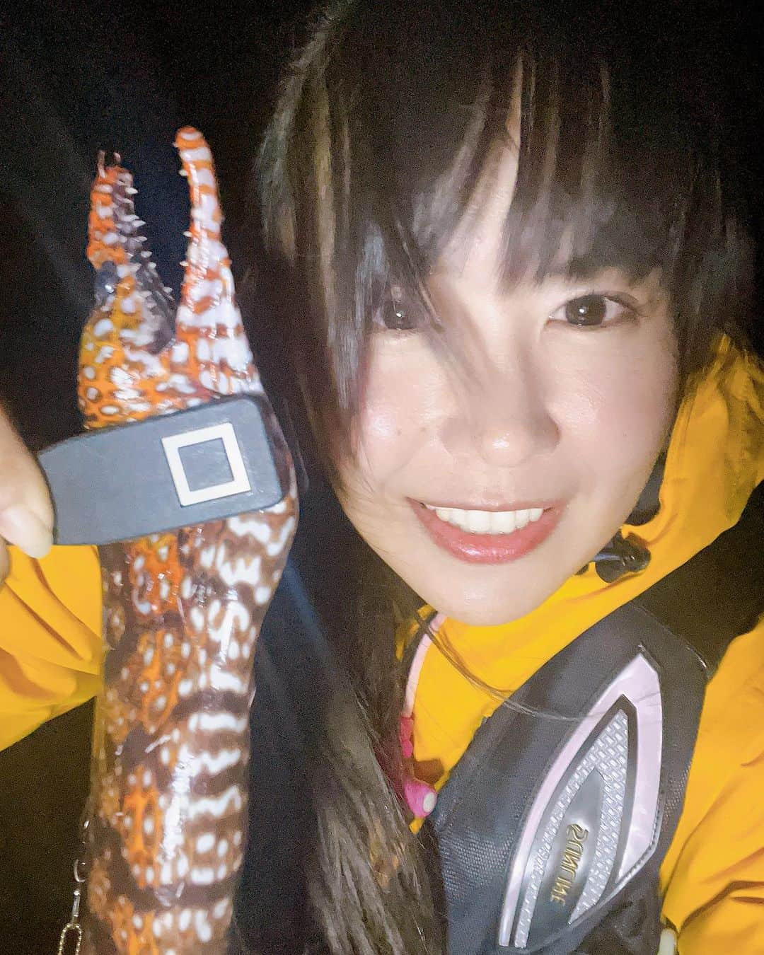 のインスタグラム：「⁡ ⁡ ⁡ ⁡ 串本といえばウツボ！ 中でも柄が美しいトラウツボ釣れました✨ ⁡ 身体の模様、おばあちゃんちにある布みたいな柄してる！ ⁡ ⁡ 【タックルデータ】 またのちほど！」