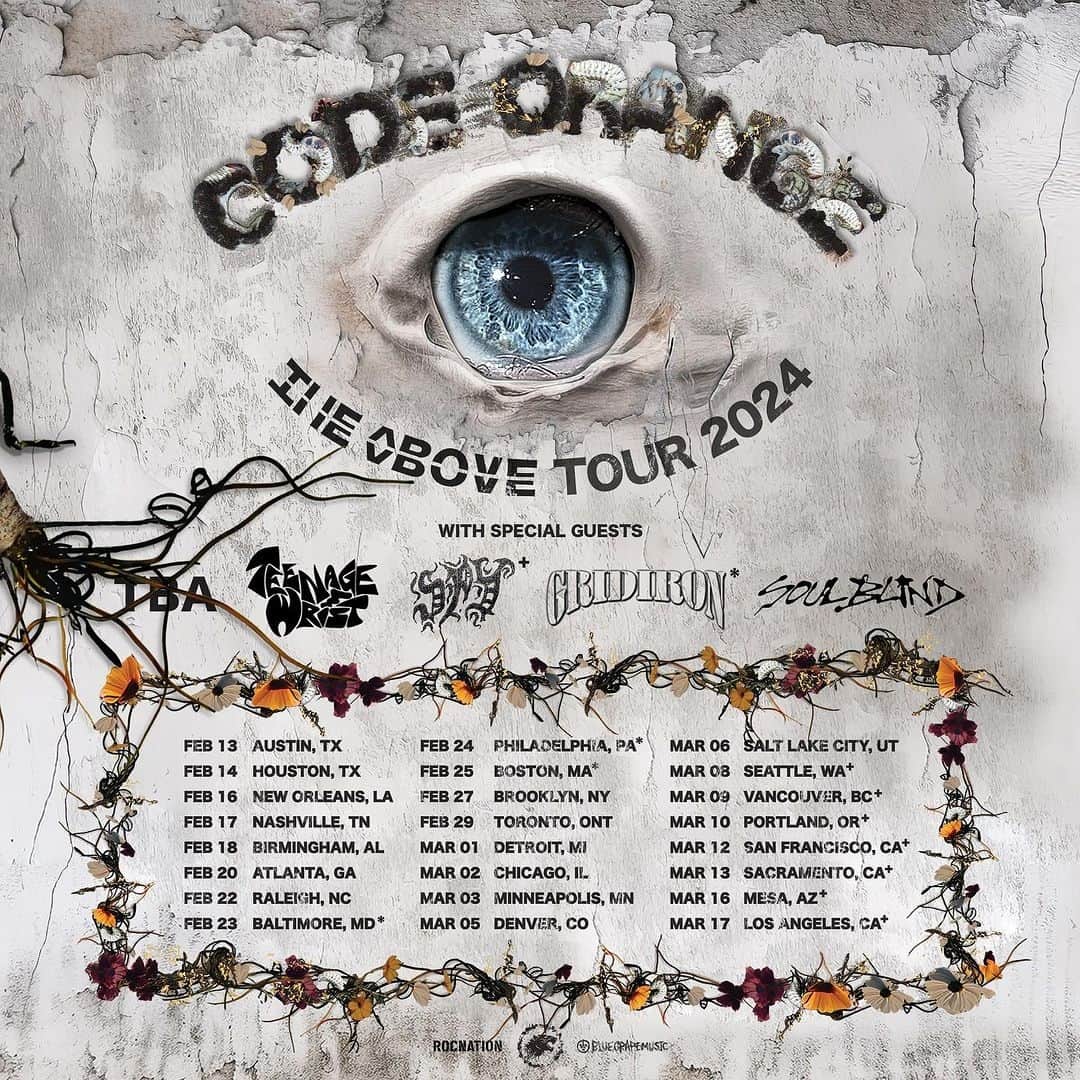 Revolverさんのインスタグラム写真 - (RevolverInstagram)「Code Orange have announced 'The Above' Tour with special guests @teenagewrist @soulblind @spy.worldwide @gridironhardcore and more. Kicks off in February. ⁠ ⁠ Tickets on sale Friday. Order our exclusive "transparent ochre" vinyl variant of Code Orange’s 'The Above' by clicking the product sticker.」10月17日 1時36分 - revolvermag