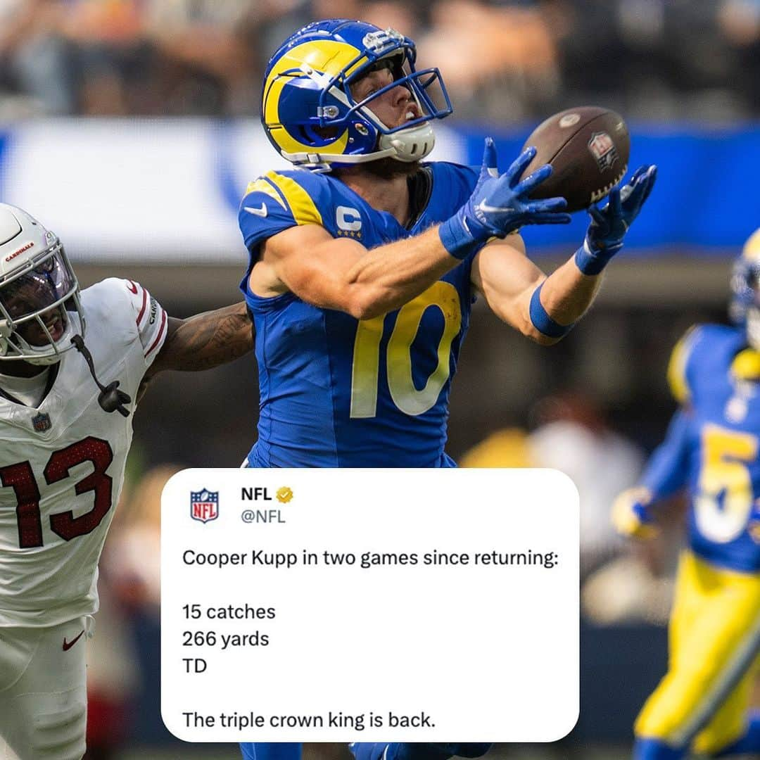 NFLのインスタグラム：「@cooperkupp hasn’t missed a beat. 👏」