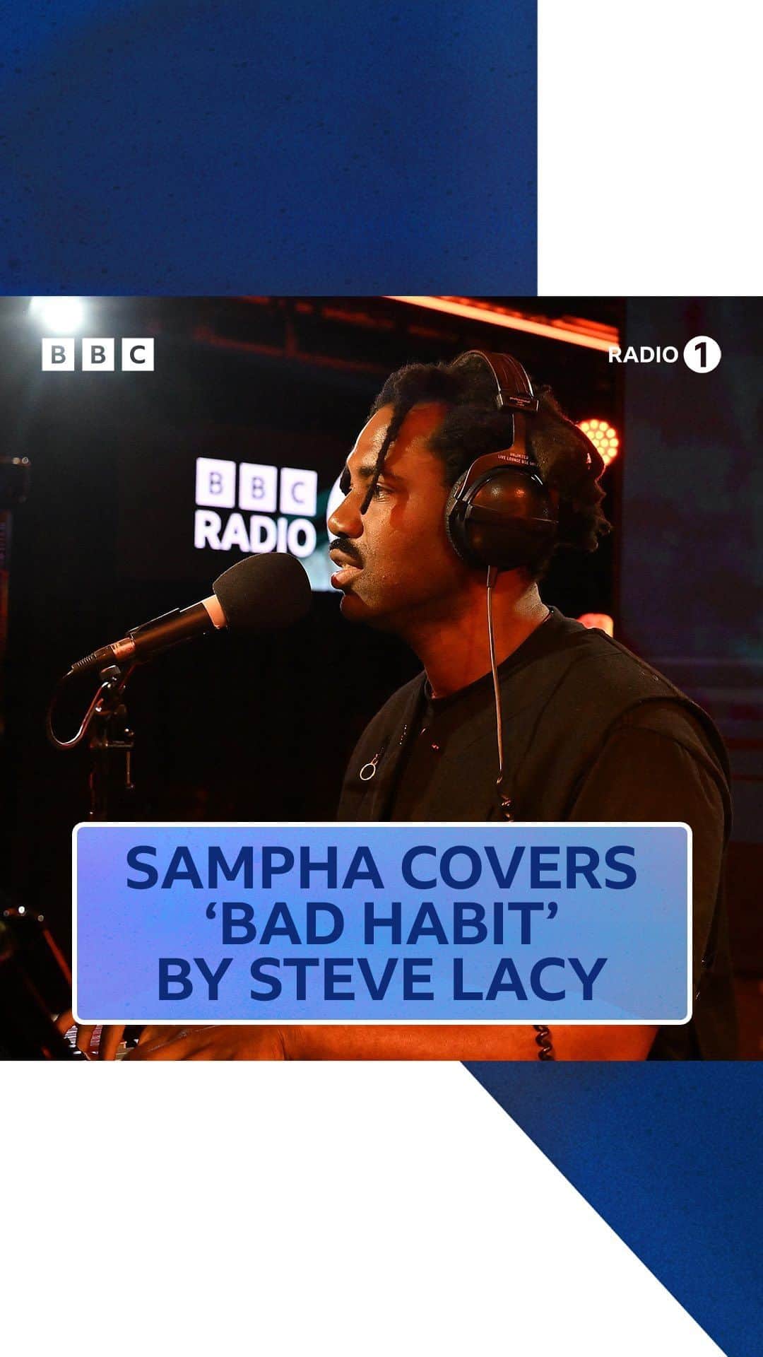 のインスタグラム：「@sampha covers @steve.lacy’s ‘bad habit’ in the #livelounge 💫  listen in full rn on @bbcsounds ✨」