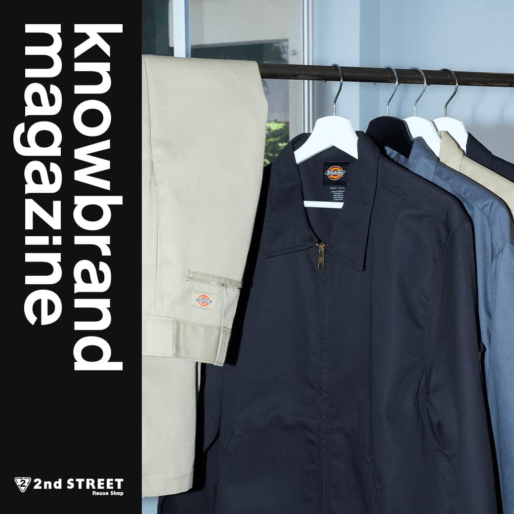 2ndSTREET/セカンドストリートのインスタグラム：「\Dickies 定番トップスラインアップ！/ 〈Dickies ディッキーズ〉「アイゼンハワー」「ワークシャツ」…【トップス編】  パンツ編で紹介した「874」の原型であるワークパンツ「KHAKI カーキ」をはじめ、1920年代から労働者を支えたディッキーズのウェア。 第二次大戦を経ても本質を見失わず、当時のアメリカの“仕事”を前進させました。  そんな100年以上の歴史を誇る〈Dickies ディッキーズ〉のラインアップから、長年にわたって人々に愛され続けるトップスの定番モデルにフォーカスを当てて紹介！  詳細はハイライト「knowbrand」からご覧ください。  #knowbrandmagazine #ノーブランドマガジン #ノウブランドマガジン #2ndstreet #セカンドストリート #セカスト #ファッション雑誌 #ファッションマガジン #ファッション記事  #古着 #リユース #リユースショップ #reuseshop #ファッション #fashion #サステナブル #used #ユーズド #ブランド古着 #古着買取 #sdgs #ヴィンテージ #vintage #アメカジ #dickies #ディッキーズ #トップス #ワークウェア #アイゼンハワージャケット  #ワークシャツ」