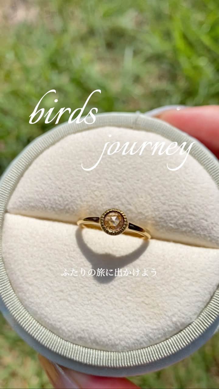 JKプラネット銀座.表参道.福岡|結婚指輪セレクトショップのインスタグラム：「《 birds - バーズ - 》 婚約指輪をご紹介🕊️ 𓅯ジャーニー ～ はじまり ～ ふたりの旅に出かけよう プロポーズから始まるお二人の人生の旅に想いを込めて。 二人の旅の傍にいつもこの指輪がありますように。という思いから生まれたデザイン🍂  厚みを抑え日常でも着けやすく、なめらかな着け心地にこだわったリング。心地よく穏やかな光を湛えるローズカットダイヤモンドをお留めしました🌻  𓂃𓂃𓂃𓂃𓂃𓂃𓂃𓂃𓂃𓂃𓂃𓂃 ご紹介したリングの他の投稿はこちら💍 #birdsジャーニーJKPLANET  リングの詳細は、プロフィール欄のリンクから " JKPLANET公式サイト "へアクセス✨  来店予約は、ハイライトからどうぞ🌈 @jkplanet.jewelry 𓂃𓂃𓂃𓂃𓂃𓂃𓂃𓂃𓂃𓂃𓂃𓂃 《 JKPLANET 》𖤣𖥧 SHOP LIST 𖤣𖥧 銀座本店・銀座2丁目店・表参道店・横浜元町店 大宮店・名古屋栄店・福岡天神店・熊本上通店 宮崎橘通り店・鹿児島天文館  《 バーズ 》𖤣𖥧 取り扱い店 𖤣𖥧 銀座本店・銀座2丁目店・表参道店・横浜元町店 大宮店・名古屋栄店・福岡天神店・鹿児島天文館 𓂃𓂃𓂃𓂃𓂃𓂃𓂃𓂃𓂃𓂃𓂃𓂃  #JKPLANET #JKプラネット #結婚指輪のセレクトショップ #婚約指輪のセレクトショップ #birds #バーズ #ゴールド #ゴールドリング #ブライダルリング #リング #婚約指輪 #結婚指輪 #指輪 #指輪探し #婚約指輪探し  #ダイヤモンド #ローズカットダイヤモンド #ブライダル #ウェディング #結婚 #入籍 #プロポーズ  #bridal #wedding #propose #jewelry #ring #💍 #diamond」