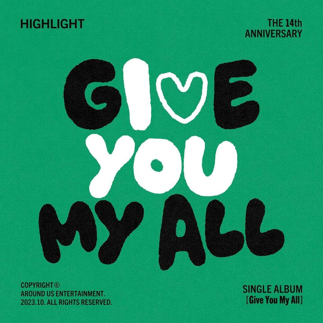 HIGHLIGHTのインスタグラム：「[공지] 하이라이트(HIGHLIGHT) 14주년 기념 디지털 싱글 'Give You My All' 발매 안내  하이라이트(HIGHLIGHT) 14주년 기념 디지털 싱글 'Give My All'  음원이 공개되었습니다. 각 온라인 음원 사이트를 통해 감상하실 수 있으며, 많은 사랑과 아낌없는 응원을 부탁드립니다.  #하이라이트 #HIGHLIGHT #윤두준 #YOONDUJUN #양요섭 #YANGYOSEOP #이기광 #LEEGIKWANG #손동운 #SONDONGWOON #GiveYouMyAll」