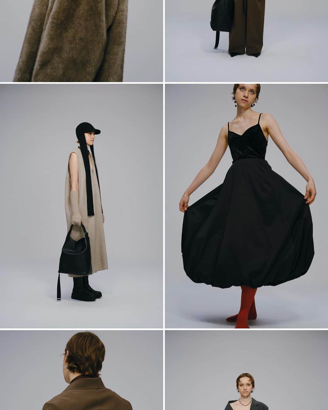 佐藤涼実のインスタグラム：「23WINTER LOOKBOOK ONLINESTOREにて公開中です photo @kodaiphoto  hairmake @yuki_ii_  model @nasbrush  direction,styling @suzumi_sato    ONLINESTORE orderstart October 21th  @louren__official #louren_2023fw   ❤️」