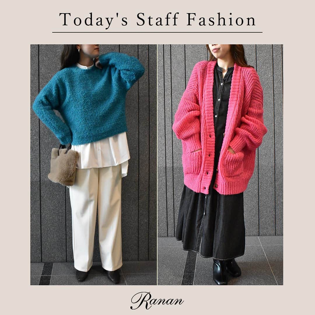 Rananのインスタグラム：「【 Staff Fashion 】 Rananスタッフのおすすめコーディネートをご紹介♪  秋物新作も発売中🍁  まだまだ暑いですが、保存して後で見返すのがおすすめです！ 　 トレンドを抑えたアパレルスタッフのコーディネートを ぜひ参考にしてみて下さい✨ 　 　 ------------------------------------------------ 　 　 着用している商品詳細は画像をタップして出てくる商品タグ orプロフィールのURLからご確認ください💙 ▶▶▶@ranan_official ※公式サイトでもスタッフコーデをご確認頂けます♪ 　是非CHECKしてみて下さい✅ ------------------------------------------------ 　 　 STYLE SHARE 募集中！ Rananのアイテムを取り入れてコーデを投稿してください💌 ハッシュタグは『#rananstyle』 みなさんのコーディネートを楽しみにしています＊ 　 　 　 #ranan #ラナン #大人コーデ #大人ファッション #大人ファッションコーデ #トレンドコーデ #トレンドアイテム #きれいめコーデ #きれいめファッション #秋服 #秋服コーデ #秋服コーディネート #冬服 #冬服コーデ #冬服コーディネート #olの日常 #ワーママの日常 #ワーママコーデ #スタッフ #スタッフコーデ #着回し #着回しコーデ #ニットコーデ #ニットカーディガン #ニットカーディガンコーデ #カラーニット #デニムワンピース #デニムワンピ」