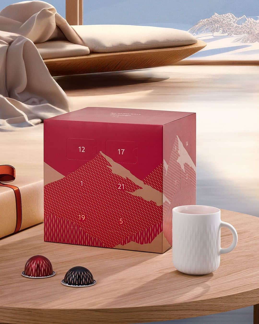 Nespressoのインスタグラム：「Unbox an unforgettable Nespresso coffee each day! Treat yourself or surprise someone special with the Nespresso X @Fusalp Advent Calendar. #FestiveWithNespresso #NespressoGifts #NespressoxFusalp #WinterWonders」