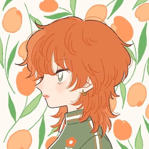 たなかのインスタグラム：「フリーアイコン🌷  ※SNSアイコンのみ使用可 #illustration」