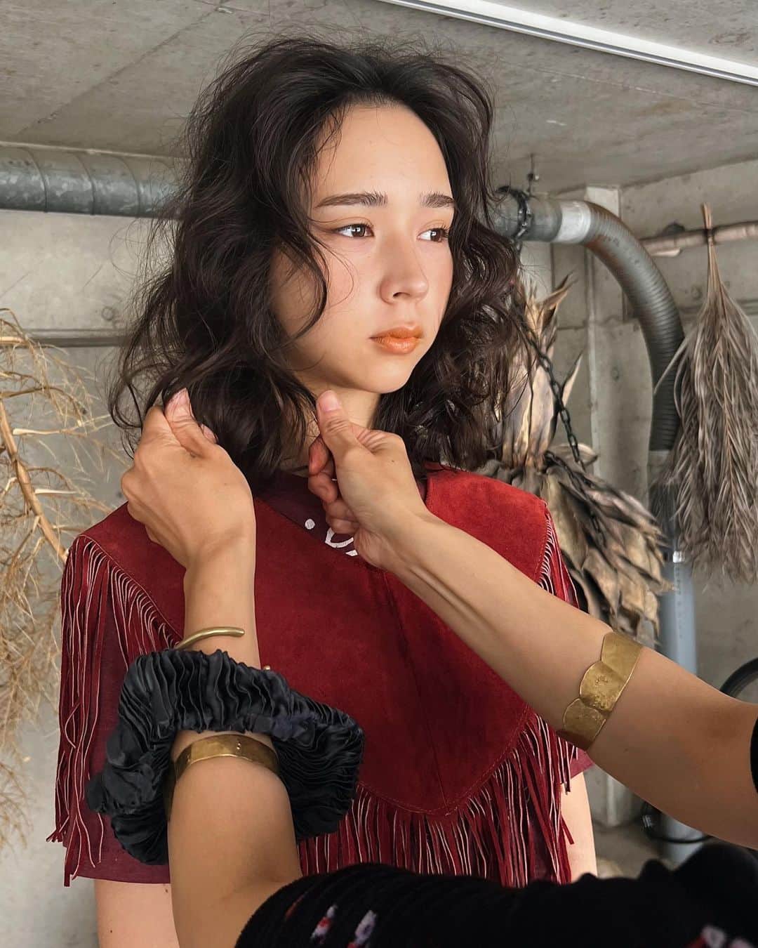 齋藤愛のインスタグラム：「この間は 秋がもっと楽しくなるような 撮影をしました。ふーっ❤︎！可愛かっ」