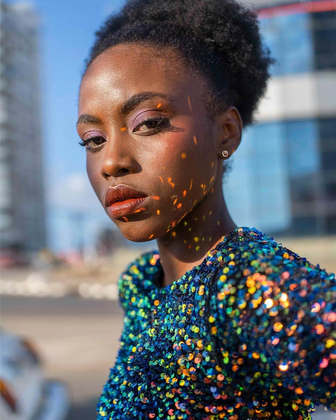 フォルテフォルテのインスタグラム：「let it glow! sparkling and iridescent reflections vibrate with light, enhancing feminine portraits; the forte_forte sequined velvet top and skirt reveal a glistening atmosphere. photo by @ericvandenelsen.photography  #forte_forte #aw23 #pfw #musa #autunno #gracefulness #dreams #nymph #contemporary #handmade #freedom #energy #nature #poetic #feminine #fluid #passion #madeinitaly」