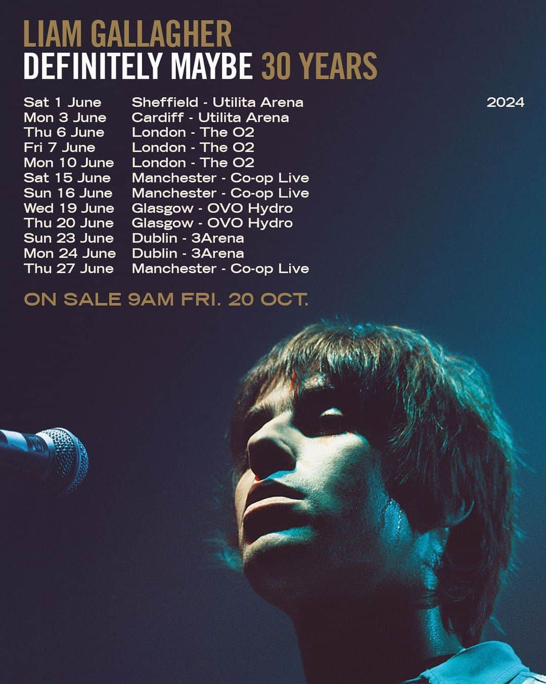 リアム・ギャラガーのインスタグラム：「"I'm bouncing around the house to announce the Definitely Maybe Tour. The most important album of the ‘90s bar none. I wouldn't be anywhere without it and neither would you, so let’s celebrate together LG x" The DEFINITELY MAYBE 30 YEARS tour, on sale this Friday, 9am BST. Link in bio and stories. #LGDM」