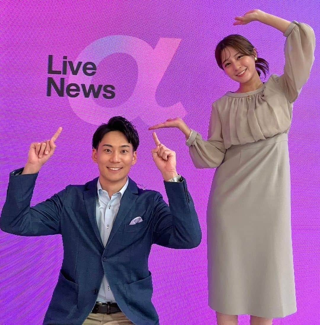 フジテレビ「THE NEWS α」のインスタグラム：「. こんばんは🌙 今夜は23時55分〜の放送です✨  今日も今湊アナと一緒に、明日のプラスαになる情報をお届けします✨ 是非ご覧ください☺️  きょうのコメンテーター #崔真淑 さん @masumi_sai   #livenewsα #ライブニュースα #フジテレビ #fujitv #ニュース #堤礼実 #海老原優香 #今湊敬樹 #上中勇樹 #松﨑涼佳」