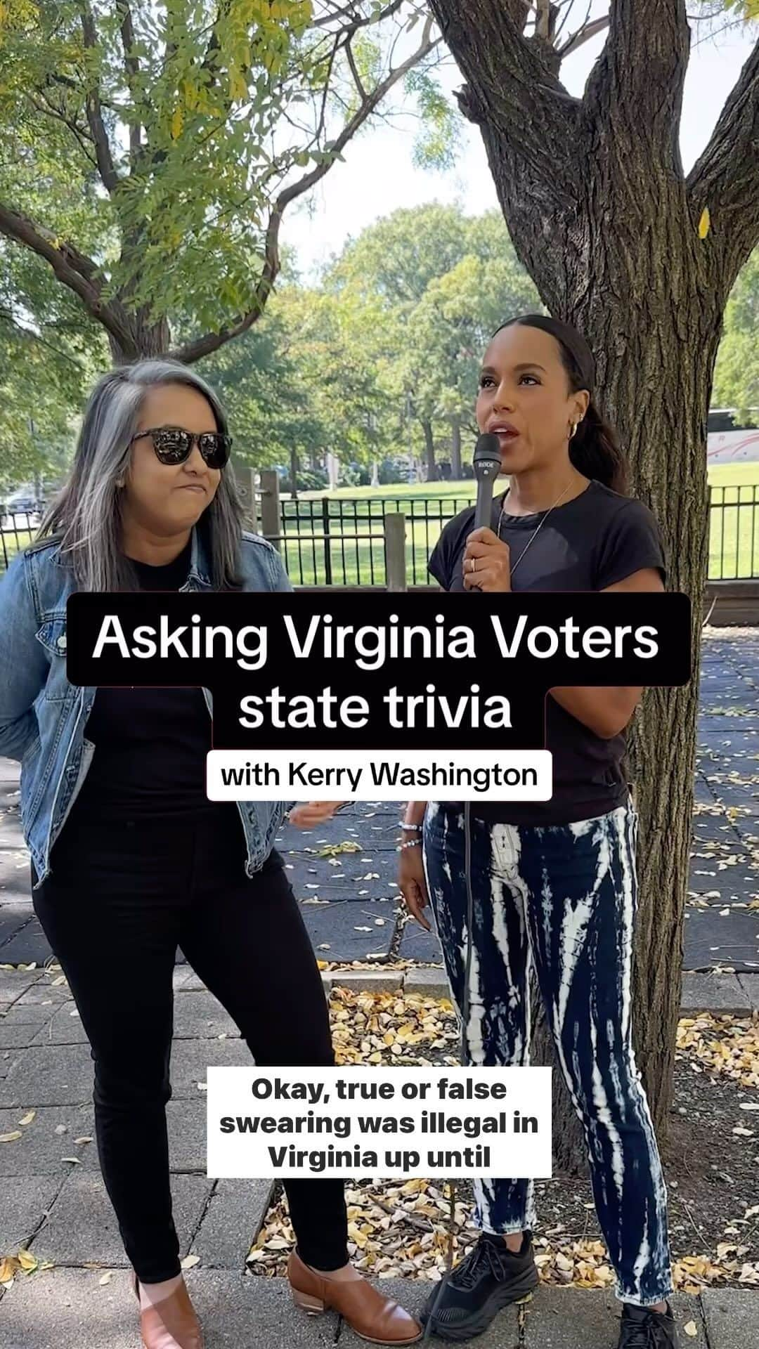 ケリー・ワシントンのインスタグラム：「Hey! sooooooo you already know VIRGINIA is for lovers! But did you know it also has some VERY unusual laws and some *hugely* important elections next month? EARLY VOTING has already begun in Virginia’s state legislative elections, which will determine SOOOOOOO MUCH - including the future of reproductive rights, LGBTQ equality, inclusive education, climate change legislation, and more.  😍TODAY, 10/16, is the deadline to register to vote in this year’s elections, which also include consequential down-ballot races for positions on school and county board. We teamed up with Kerry Washington to chat with activists and voters from Virginia to learn more about the state’s more — er, unusual — government choices (yes, 🥛 really is the state beverage) and why there are no off years when it comes to democracy.  Here are some key dates: Register for the November election by TODAY 10/16 Request an absentee ballot by 10/27 EARLY voting is open now through 11/4 ELECTIONS DAY is 11/7」