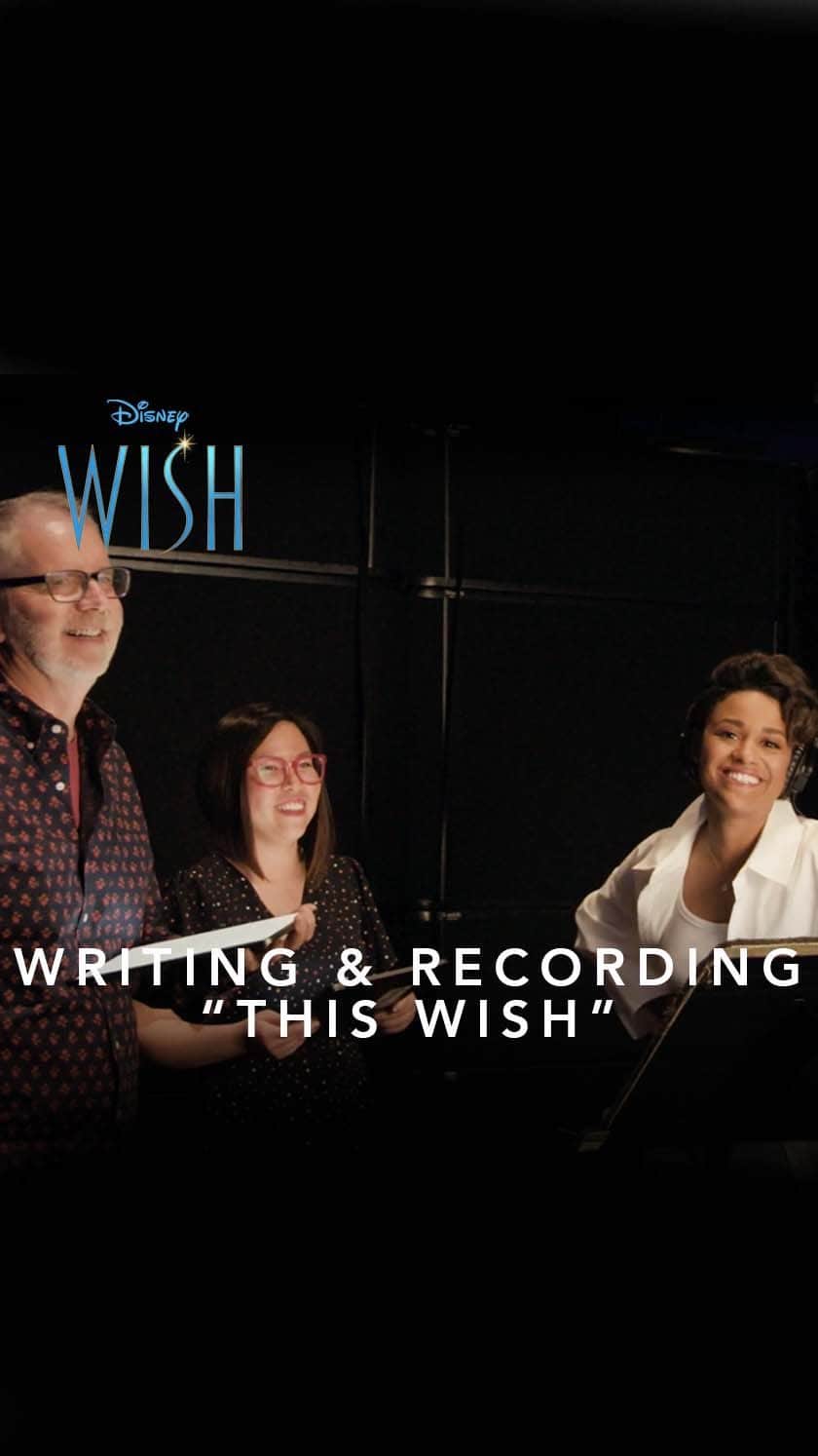 ウォルト・ディズニー・アニメーション・スタジオズのインスタグラム：「Go behind-the-scenes of the writing and recording of “This Wish” from Disney’s #Wish and see the movie, only in theaters, on November 22! Get tickets now! Link in bio.」