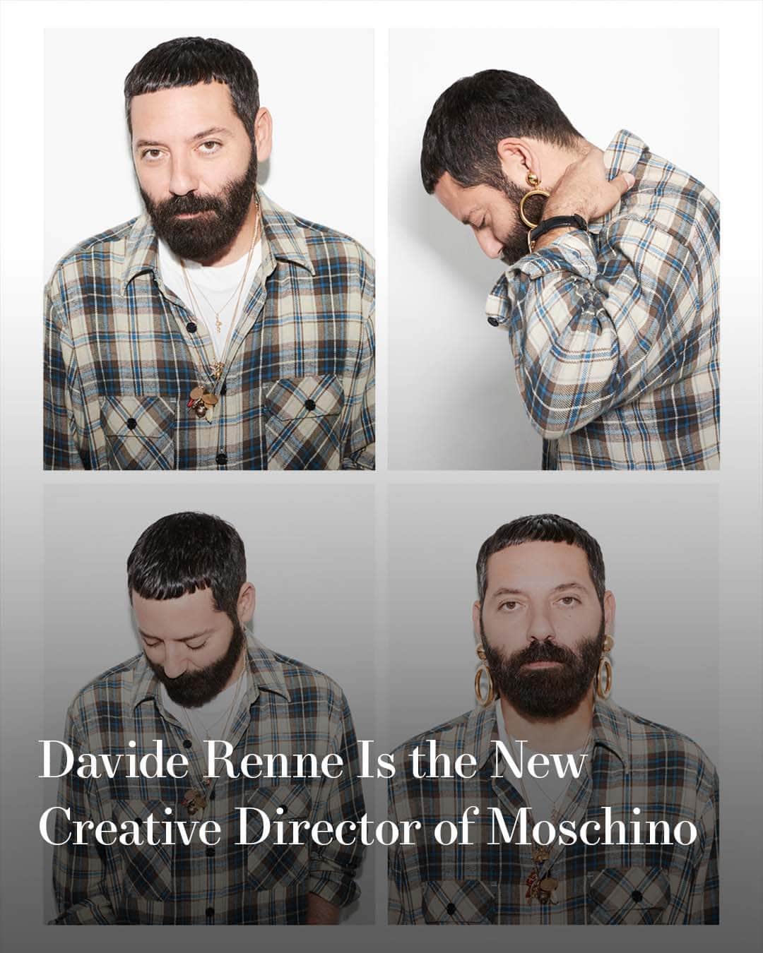 Harper's BAZAARのインスタグラム：「Davide Renne is the new creative director of @moschino, the Italian fashion house announced this morning. The designer will officially start on November 1st and will present his first collection in February during the fall 2024 season of #MilanFashionWeek. What to expect at the link in bio.」