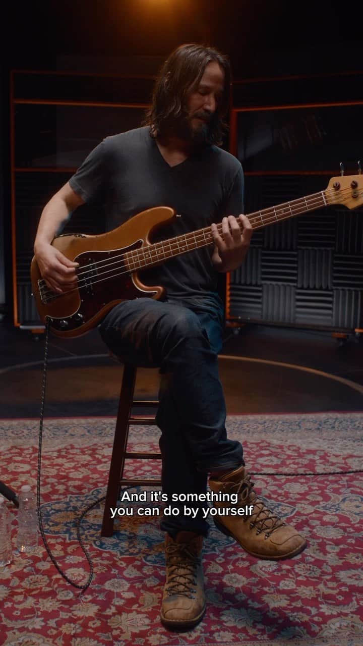 Fender Guitarのインスタグラム：「There’s just no one quite like Keanu Reeves.  In the next installment of Don’t Quit Your Daydream, the legendary actor takes us on an adventure through Los Angeles and reflects on two of his biggest passions: music and motorcycles. Hear about how he fell in love with bass, formed his band @dogstarband and more. Head to the link in bio to watch the full episode.」