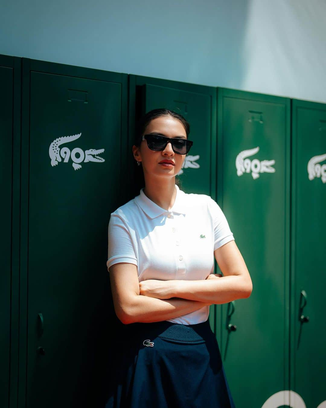 ラライン・シャーさんのインスタグラム写真 - (ラライン・シャーInstagram)「#LacosteCelebrates90  Too much fun at the @lacoste tennis clinic! Happy 90th 🤍  The iconic Lacoste continues to innovate and evolve staying true to its timeless nature. Where sport meets fashion. Forever team #Lacoste 🐊🤍🐊」10月17日 10時45分 - ralineshah