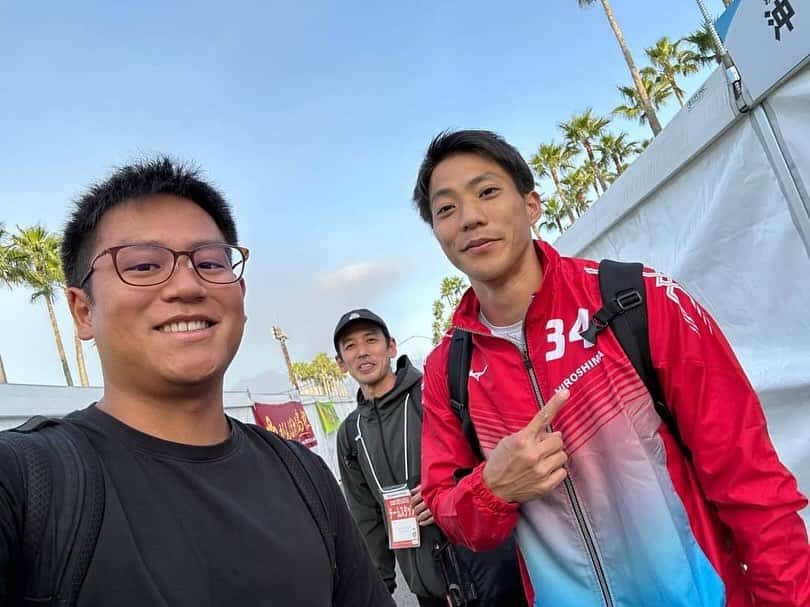 山縣亮太のインスタグラム：「#鹿児島国体2023  国体は自分の原点の一つ。今年も広島県チームで参加できて良かった！ #広島県 #34 #🍁  #4継 #いつもの人たち　 #🌋」
