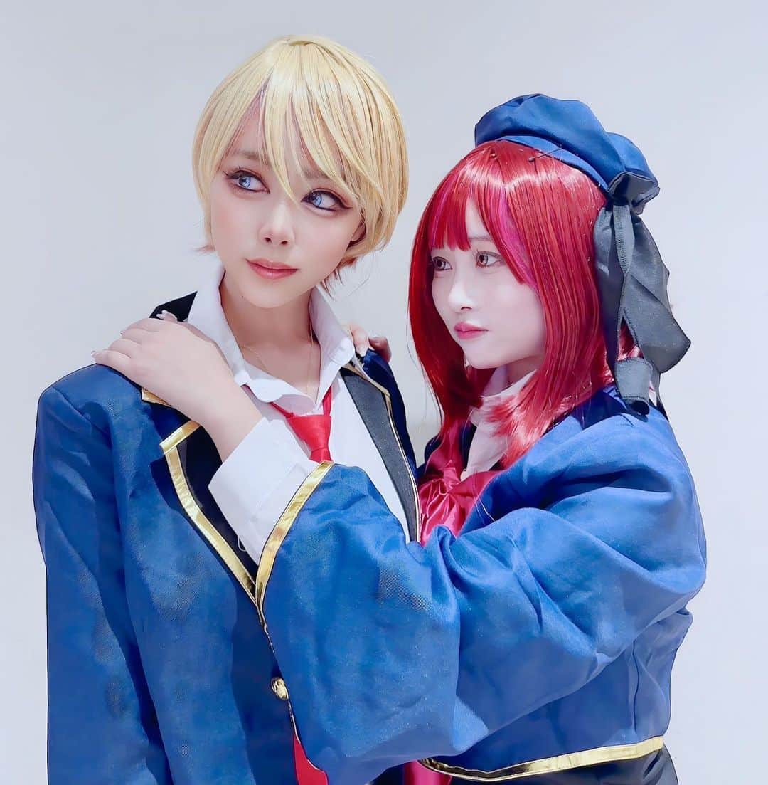 MIUのインスタグラム：「かれんちゃんとペアショット♡ 星野アクア 有馬かな  #推しの子　#cosplay #コスプレ  2023.10.15」