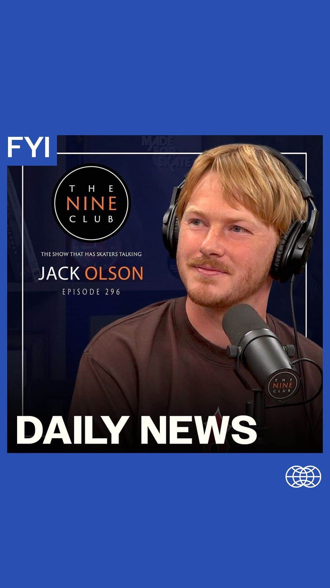 The Berricsのインスタグラム：「Daily News…  @jackolson1 drops by @thenineclub to discuss growing up in Minnesota & skating 3rd Lair Skatepark, coming up skating contests, getting on Real Skateboards, best trick contests at Tampa, doing a switch feeble on the Hollywood 16 on multiple occasions, turning pro for Real Skateboards multiple times, opening a skate shop called After Hours in Minnesota, his new part “After Hours” and much more!  Click the link in bio to watch the full episode now showing on TheBerrics.com!  #skateboardingisfun #berrics」