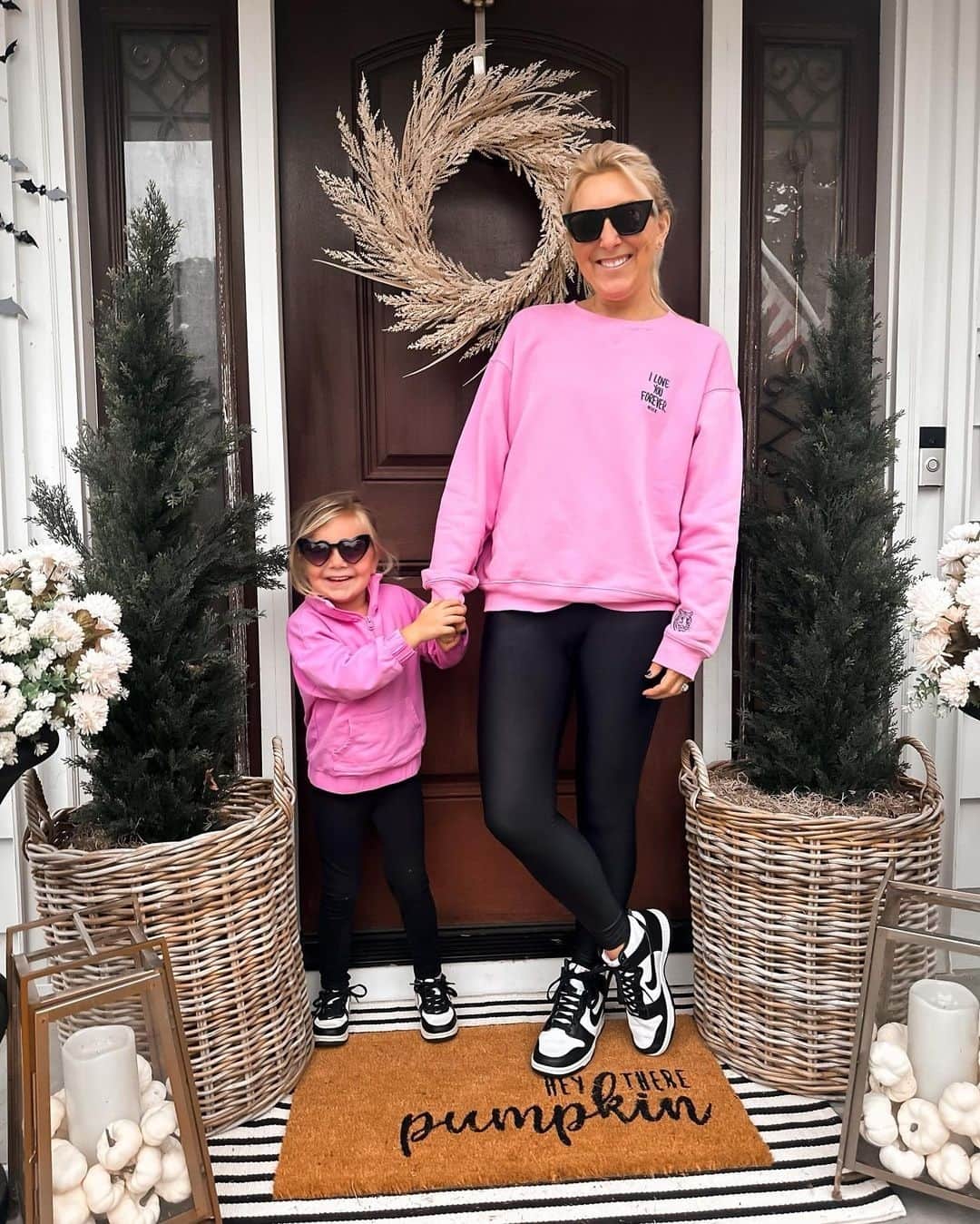 のインスタグラム：「TICKLED PINK: @grandandgrey & her mini in our Double Tiger Cody - officially back in stock! #wildfoxcouture」