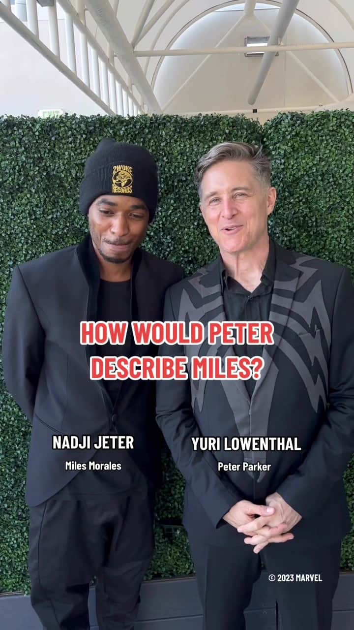 PlayStationのインスタグラム：「Spider-Men? More like Spider-Bros. Voice actors Yuri Lowenthal and Nadji Jeter share how they think Peter and Miles would describe each other heading into #SpiderMan2PS5. #BeGreaterTogether」