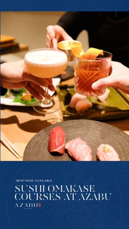 Sushi Azabuのインスタグラム：「This holiday season, invite a friend or family to experience an unforgettable October dinner with at Azabu, savoring our exclusive omakase sushi creations 🍣」