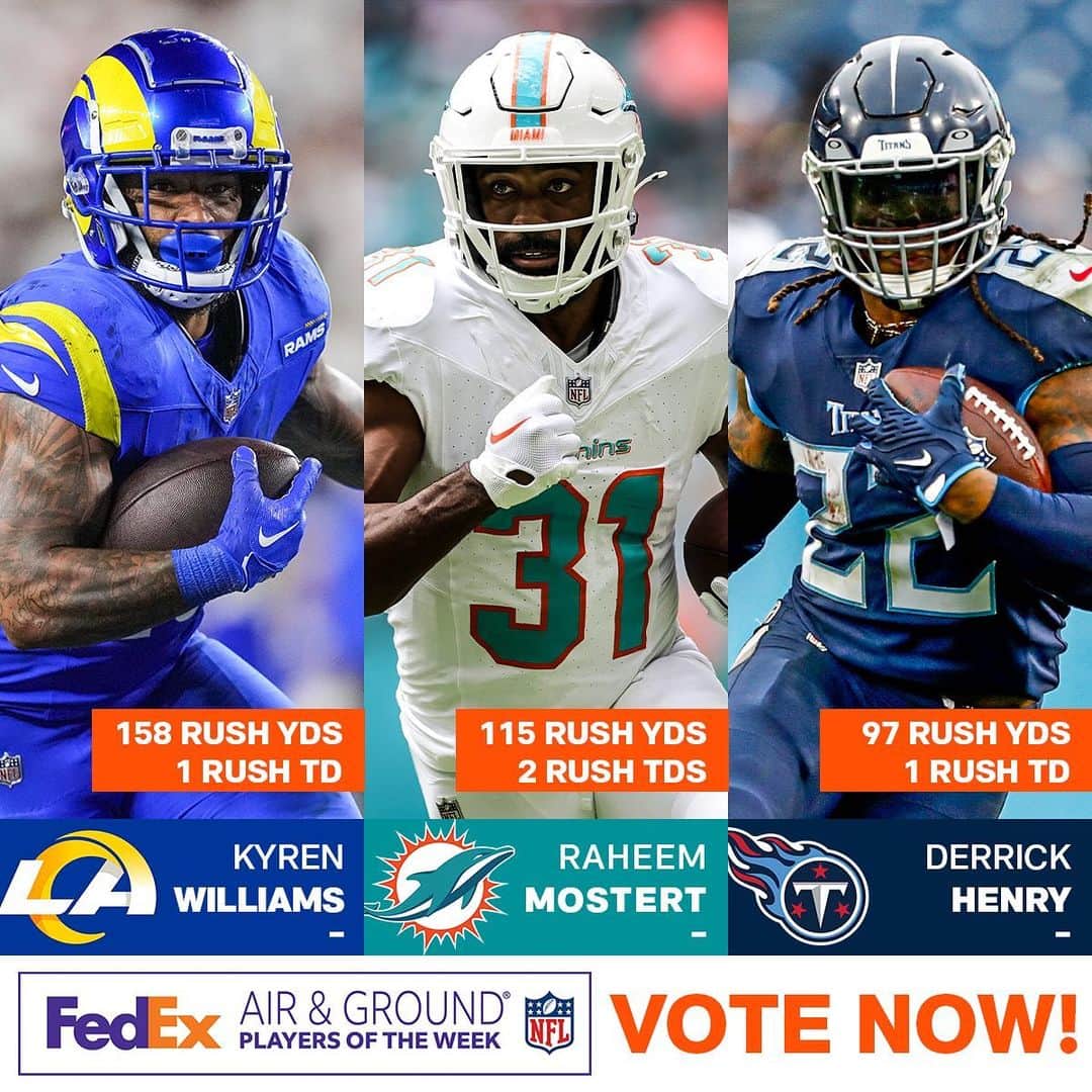 NFLさんのインスタグラム写真 - (NFLInstagram)「Who had the best Week 6️⃣ performance?   Vote for the FedEx Air & Ground Players of the Week on nfl.com/fedex.」10月17日 4時34分 - nfl