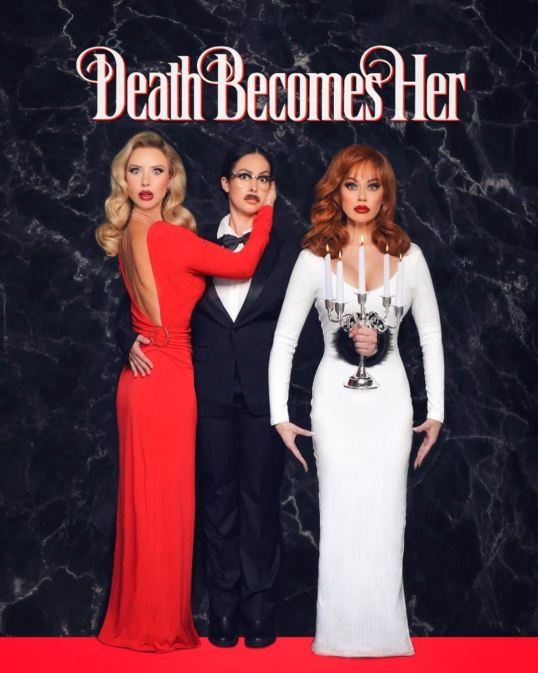 ティファニー・トートのインスタグラム：「“Ernest... my ass! I can see MY ASS!”  ✨🧪🔮Death Becomes Her🔮🧪✨  @tiffanytothxoxo as Madeline @missashleydoris as Ernest @jessahinton as Helen  📸 @i.mays  Hair/Makeup @beautybymichellev  Edit: @tiffanytothxoxo  Studio: @studioariesoc」