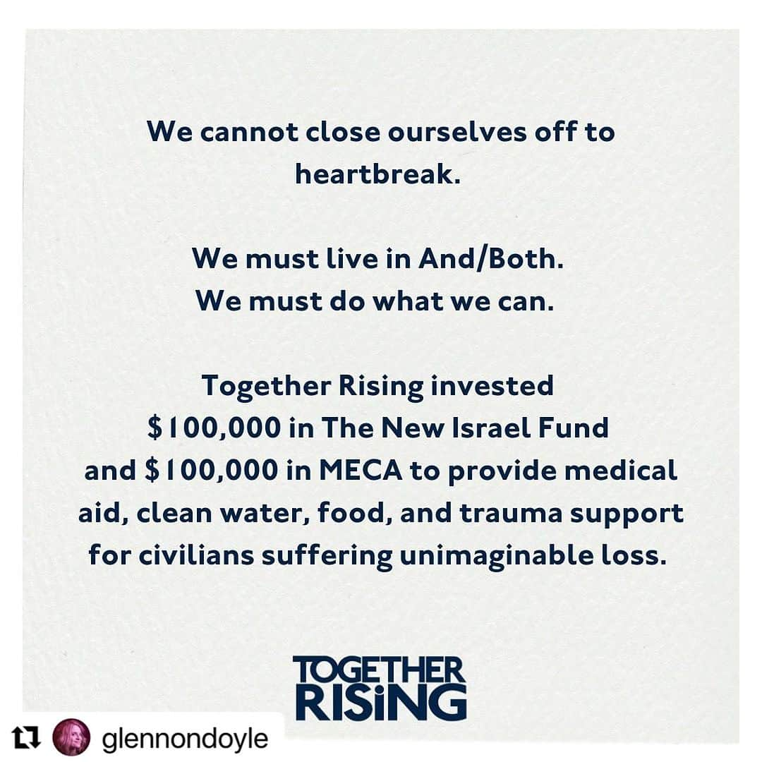 テイト・エリントンさんのインスタグラム写真 - (テイト・エリントンInstagram)「I have been desperately trying to figure out what to say and how to say it about the events in Israel and Gaza. @together.rising has said everything I want to say.」10月17日 10時03分 - tateellington