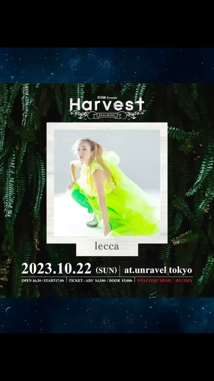 草川瞬のインスタグラム：「🎵Harvest 出演者コメント🎵 ⁡ 【lecca】 ⁡ 本日ご紹介するのはleccaさん ⁡ ずっと大好きだったleccaさん まさか僕の個人で主催する規模感のイベントに 出演なんてしてもらえるなんて思ってないので 無理を承知でブッキングのオファーを出させて頂きました ⁡ 返ってきた答えはYes. ⁡ え！？？？？ いやいやいやいや 嘘でしょ！？ ⁡ ヤバいでしょ… ⁡ しかもしかもleccaさんから Special過ぎるご提案を頂きまして コメントして頂いてるように ある試みをします 本当にSpecialです この日しかありません ⁡ 何度leccaさんの音楽に救われ 何度leccaさんの声に勇気をもらい 何度leccaさんの言葉に励まされてきたか 分かりません ⁡ 最高の時間になること間違いなし この日限りのSpecialなLIVE をHarvestで体感してください！ ⁡ この距離でleccaさんを拝めるのは中々ないと思います🔥」