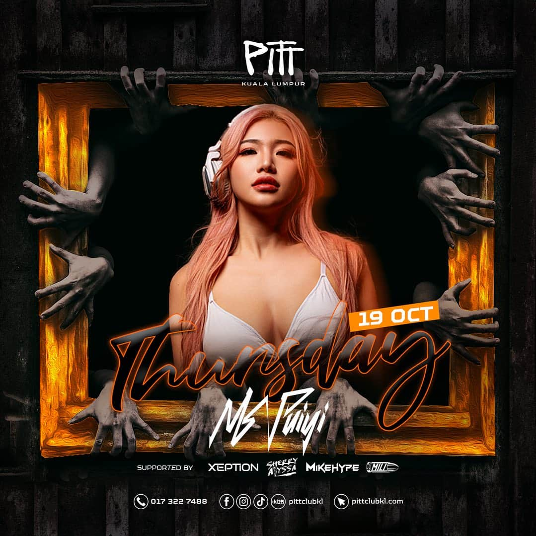 シュー・プーイー・イーさんのインスタグラム写真 - (シュー・プーイー・イーInstagram)「Turn up this Thursday night at @pittclubkl with the glamorous @ms_puiyi behind the decks! 🎧🔥  📲 For reservations contact us at 017 322 7488 or head to wa.link/pittclubkl  📍 3rd Floor, Life Centre, No.20, Jalan Sultan Ismail, 50250 KL  #PittSuperclubKL」10月17日 19時52分 - ms_puiyi