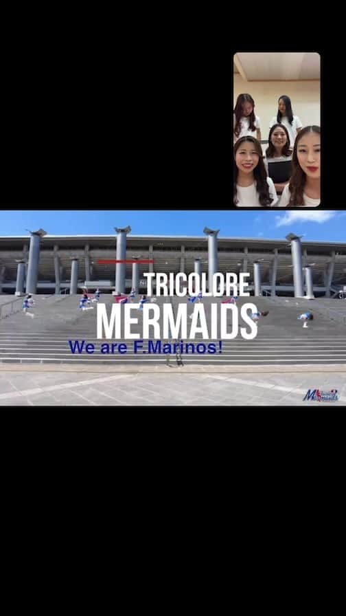 TricoloreMermaidsのインスタグラム：「10/17 横浜F・マリノス公式サポーターズソングWe are F・Marinos PV鑑賞会  #トリコロールマーメイズ #tricoloremermaids #横浜fマリノス #fmarinos #チア #チアリーダー」