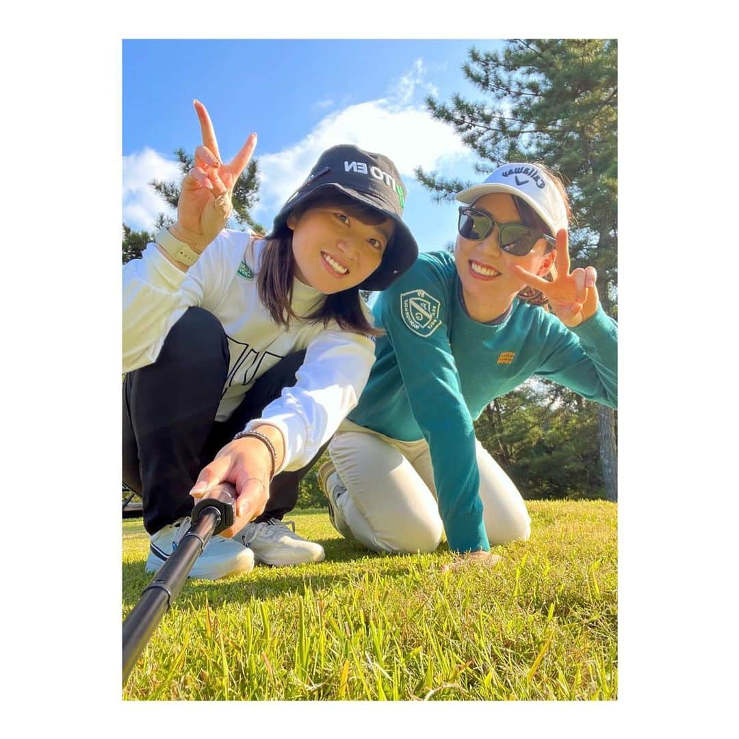 田辺ひかりのインスタグラム：「@  @marina.kajiyama56 の投稿で にやっとしました。  まりなもゴルフもすきです。 がんばります。」