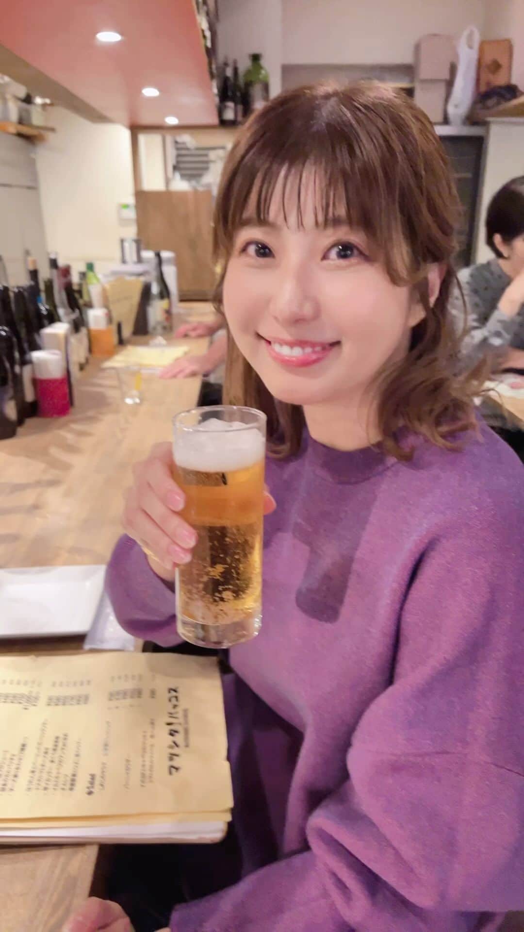 天野麻菜のインスタグラム：「ビール女子。3633」
