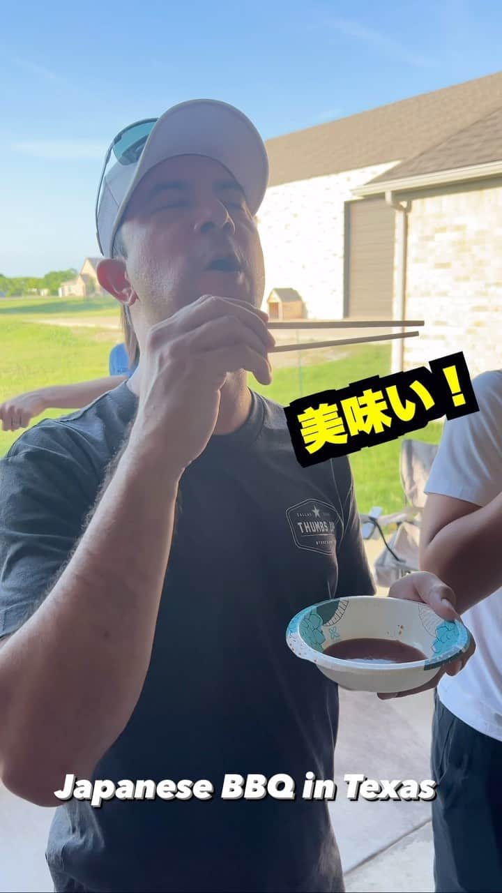 スティーブのインスタグラム：「Delicious Japanese Wagyu BBQ in Texas.  Pick up some bbq sliced meat at @mitsuwa_plano and fire up the grill for some fun and so good!! #wagyu  日本式🇯🇵なバーベキューinテキサス‼️美味い美味い美味い😋」