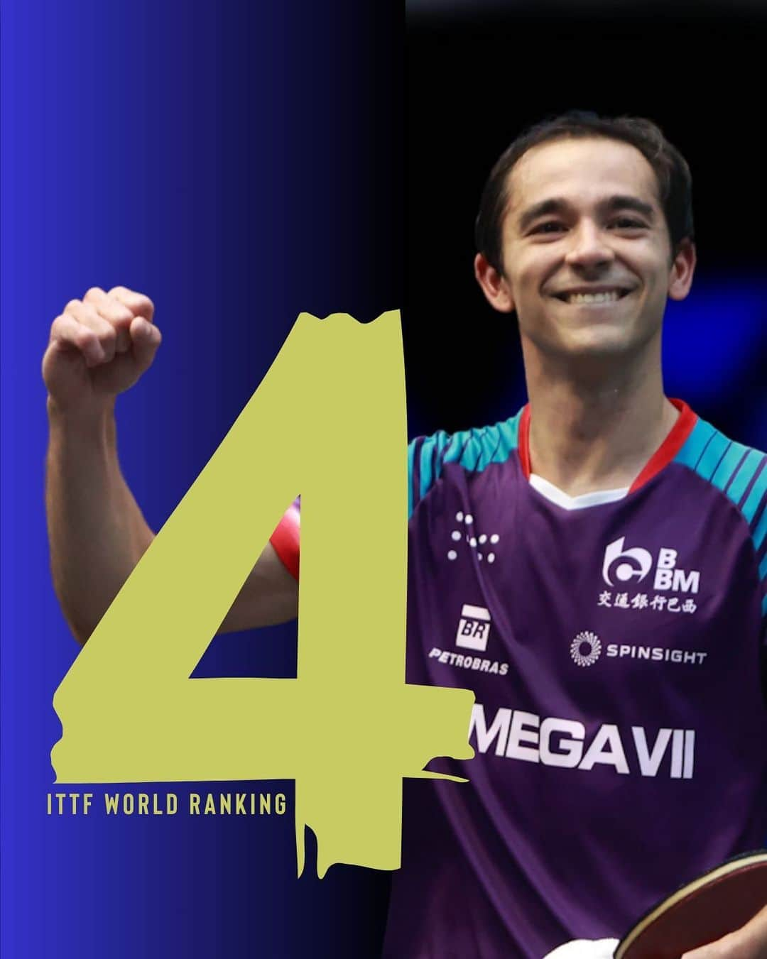 ウーゴ・カルデラノのインスタグラム：「De volta ao #4 💪 Back to #4 🤩  @xiom_global @petrobras @spinsightesndigital  @timebrasil  #BocomBBM #BolsaAtleta  📷 Remy Gros/ @pinkpongpictures」