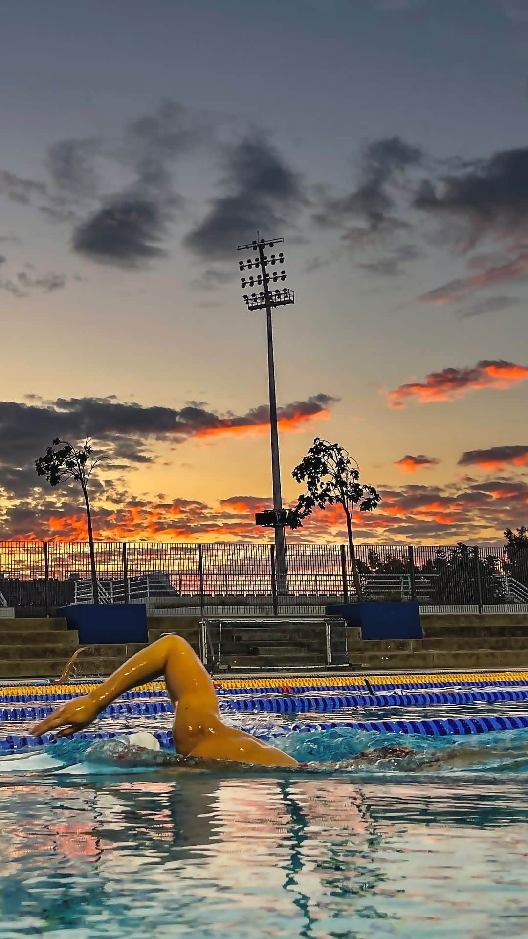 シボーン・バーナデット・ホーヒーのインスタグラム：「Sunset swims 🌅💜🫶🏻✨」