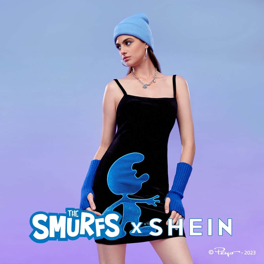 SHEINのインスタグラム：「🌟Step into The Smurfs' magical world with The Smurfs X SHEIN collection - it's out of this world! 🚀✨  🔗:23477812 23477750 23477871 23465118 23477817 23439190 23504583  #TheSmurfsXSHEIN #FashionCollaboration #Fashion #SHEINCollabs #SHEIN #TheSmurfs #Smurfs  *P.S. Only available on US/CA/MX/AR/BH/OM/KW/QA/SA/UAE/UK/DE/FR/IT/ES/NL/PL/PT/SE/CH/EUR/RU」