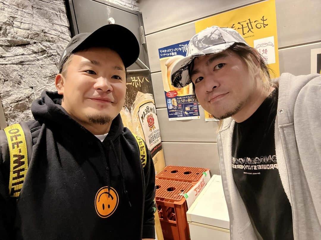 木高イサミのインスタグラム：「10年ぶりの再会。KUSHIDA選手と。」