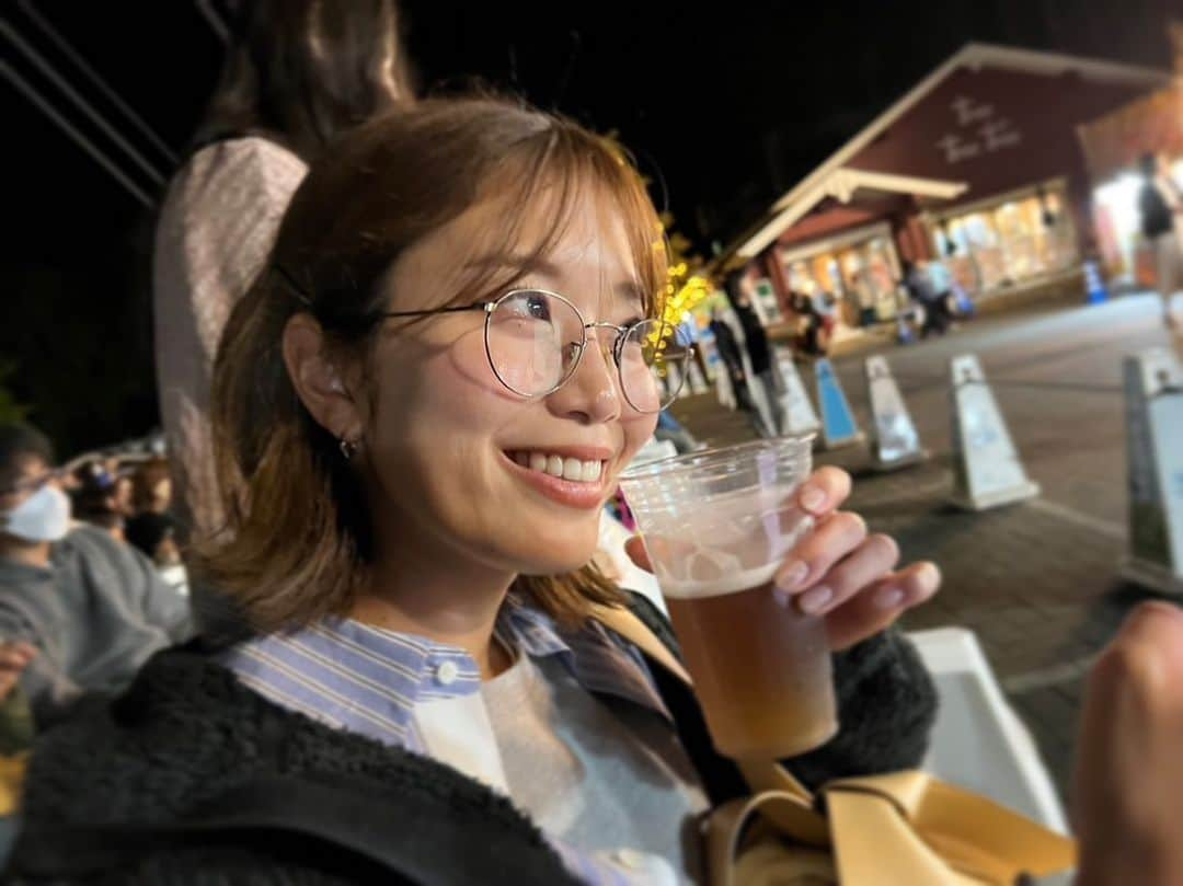 稲村亜美のインスタグラム：「秋のビールもおいしいね🍺 #🍺」