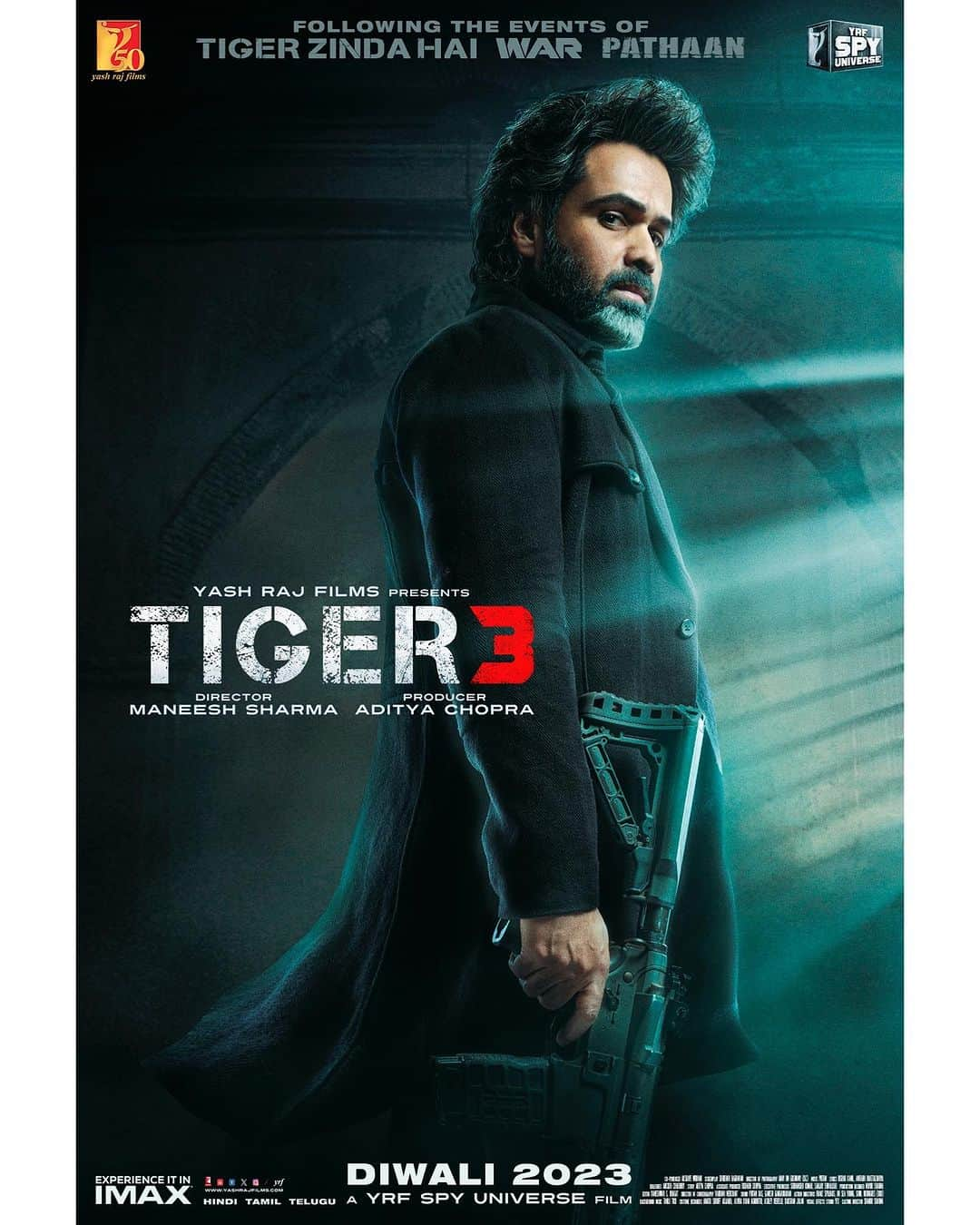 カトリーナ・カイフのインスタグラム：「He is the face of evil! Meet Aatish from #Tiger3 played by the very talented @therealemraan !  Watch #Tiger3Trailer NOW *link in bio*  #Tiger3 arriving in cinemas on 12th November. Releasing in Hindi, Tamil & Telugu.  @beingsalmankhan | #ManeeshSharma | @yrf | #YRF50 | #YRFSpyUniverse」