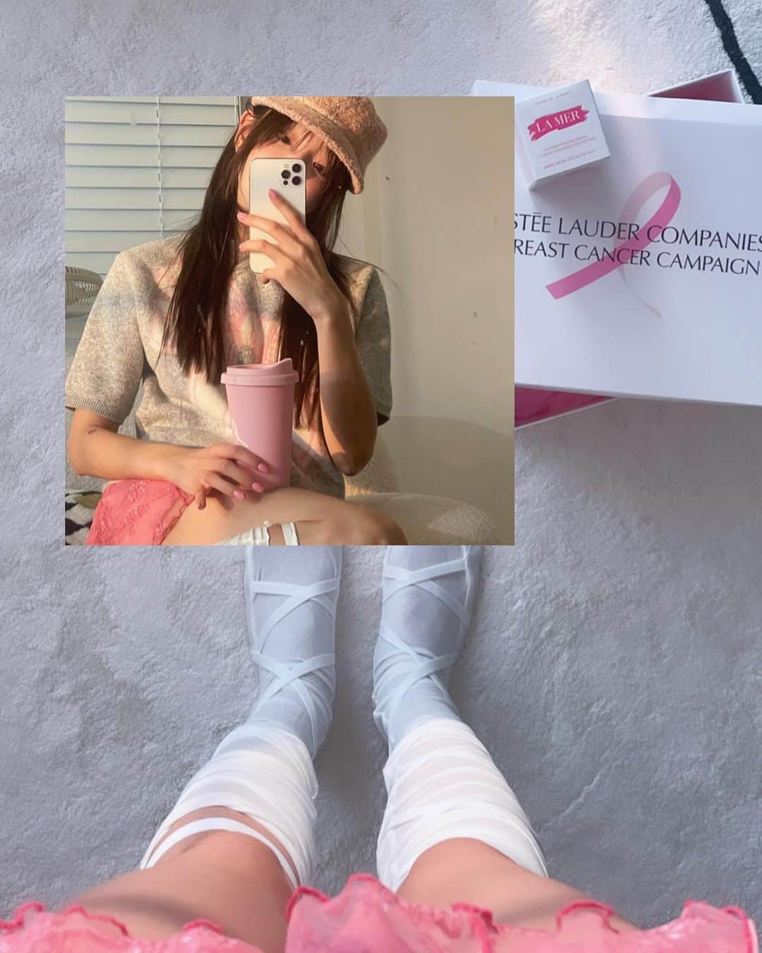スアのインスタグラム：「#광고 10월은 유방암캠페인의 날이래요 💌 에스티로더 캠페인에서 유방암 없는 세상을 만들기 위해 노력한지 무려 31주년이나 되었다고 해요 ఌ ..   10월 한달동안 유방암캠페인으로 검색하면 나오는 핑크리본필터로 촬영하신 후 업로드만 해주면 에스티로더 컴퍼니즈 코리아에서 대한암협회로 포스팅당 1만원의 기부금이 전달 된다고 합니다 이렇게 멋지고 좋은일은 함께해요 . . ♡´･ᴗ･`♡  #에스티로컴퍼니즈 #유방암캠페인 #유방암없는세상 #TimeToEndBreastCancer」