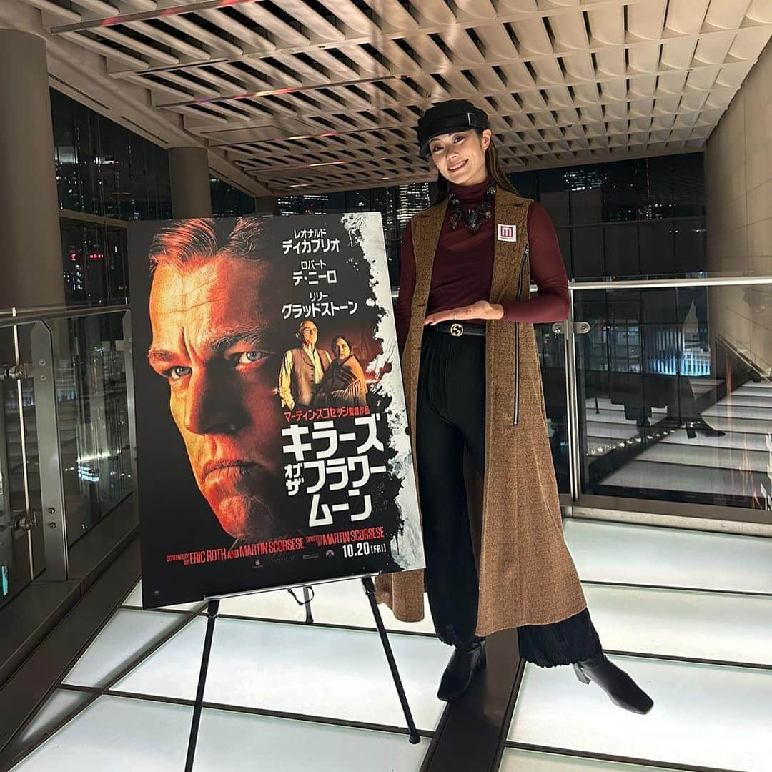 せいなさんのインスタグラム写真 - (せいなInstagram)「✨🎬試写会🎬✨ . . 全世界で10/20に公開の試写会に東和ピクチャーズ様からご招待頂き、マーティン・スコセッシ監督作品"キラーズ・オブ・ザ ・フラワームーン"のモデルプレス鑑賞会に一足お先に行って来たよ☺️✨ この映画は、アメリカで起きた先住民連続殺人を題材にした映画🎬真実の愛と残酷な裏切りが交差するサスペンスは、アカデミー賞最有力と呼び名が高い話題の作品です✨ . . レオナルド・ディカプリオ主演の映画ということで、 めちゃくちゃ楽しみにしてました〜っ💖✨ . . この映画は、3時間26分の上映と少し長い上映時間だったけど、話にのめり込んであっという間の時間でした✨ 久しぶりにこんなに長い映画観たよ💫 人間の欲から愛情に変わったり、 人生の選択を考えさせられたり、 とにかく色んな事を考えさせられる映画だったけど、人それぞれ捉え方が違かったり、共感できたりするところが面白いところかなーと！凄く深い映画でした🎞✨ . . 上映後は、タレントのLiLiCoさんとSUPER BEAVERのボーカル渋谷龍太さん( @gyakutarou )が登壇され、トークショー🎶 お二人の映画の捉え方も面白くて、一緒に観た方と話し合う時間もまた映画を楽しめる時間だなと感じました✨ . . たまには、考えさせられる映画も凄く面白いなぁ〜☺️✨ 気になった人は、是非10月20日以降に行ってみてね！🌹 . . #PR #映画キラーズ #ディカプリオの怪演を語ろう #試写会 #PR #モデル #モデルプレス #映画 #洋画 #キラーズオブザフラワームーン #六本木 #東宝シネマズ #movies #newmovies #tohoシネマズ」10月17日 15時00分 - seina_k0403