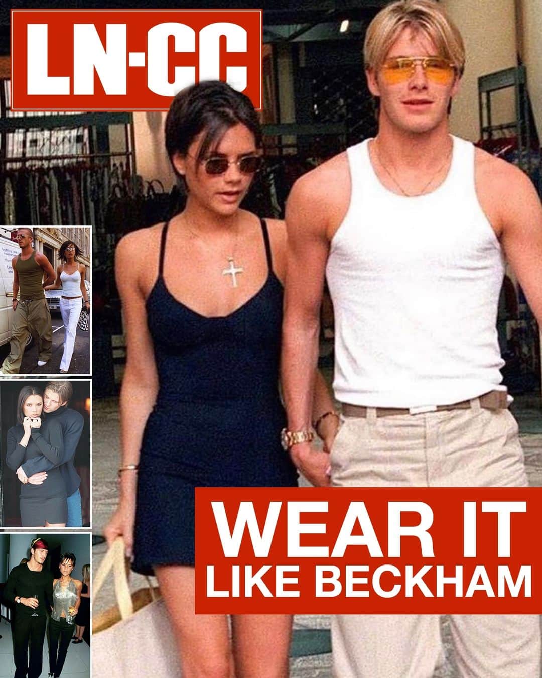 のインスタグラム：「Came for the love story, stayed for the fashion. Link in bio for Posh & Becks Y2K +23⁠ ⁠」