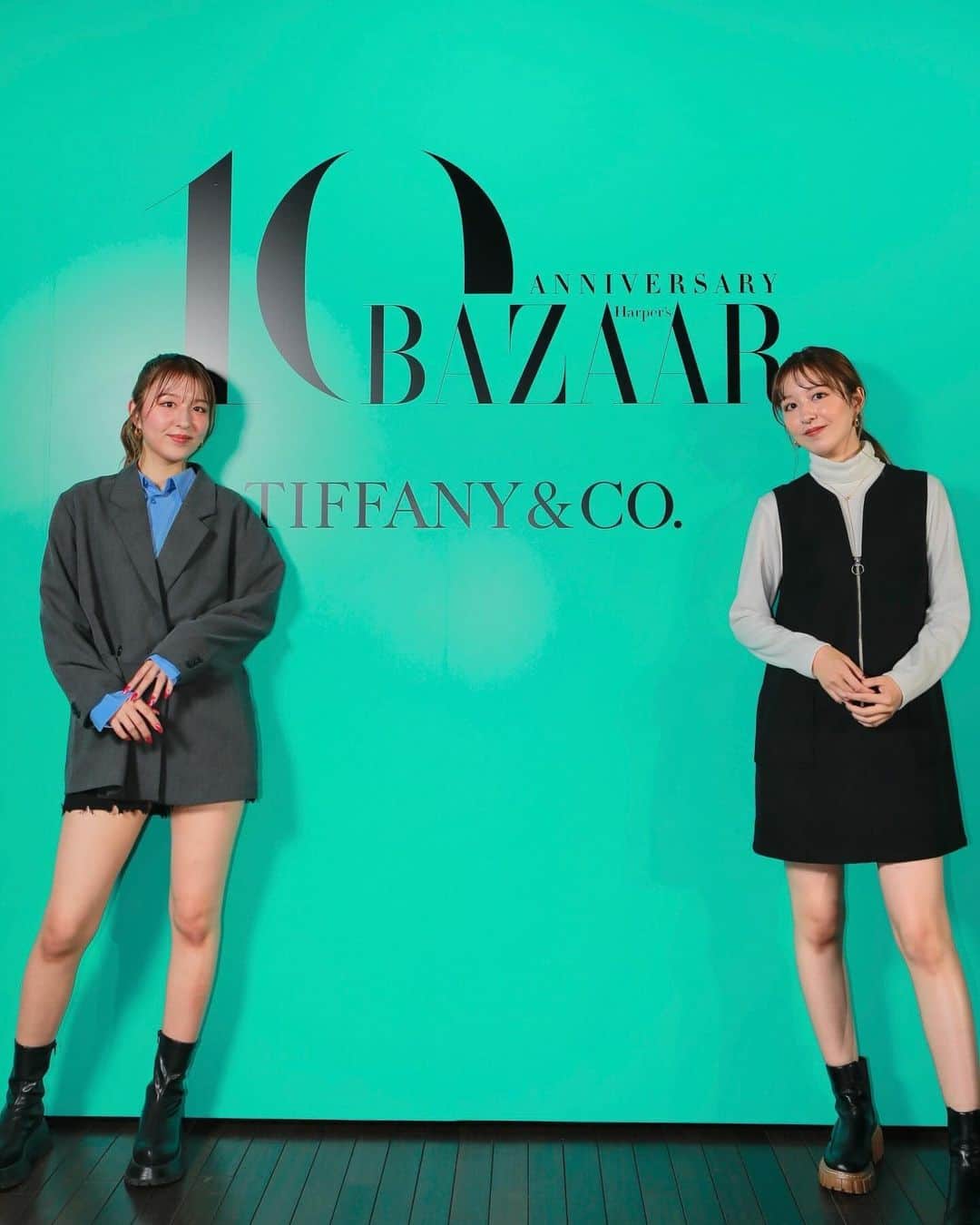 りかりこのインスタグラム：「Harper‘s BAZAAR 10th Anniversary Event 🥂  @harpersbazaarjapan  #HarpersBAZAAR#HarpersBAZAARjapan#Bazaarjapan10#WOMENontheFrontier#twins」