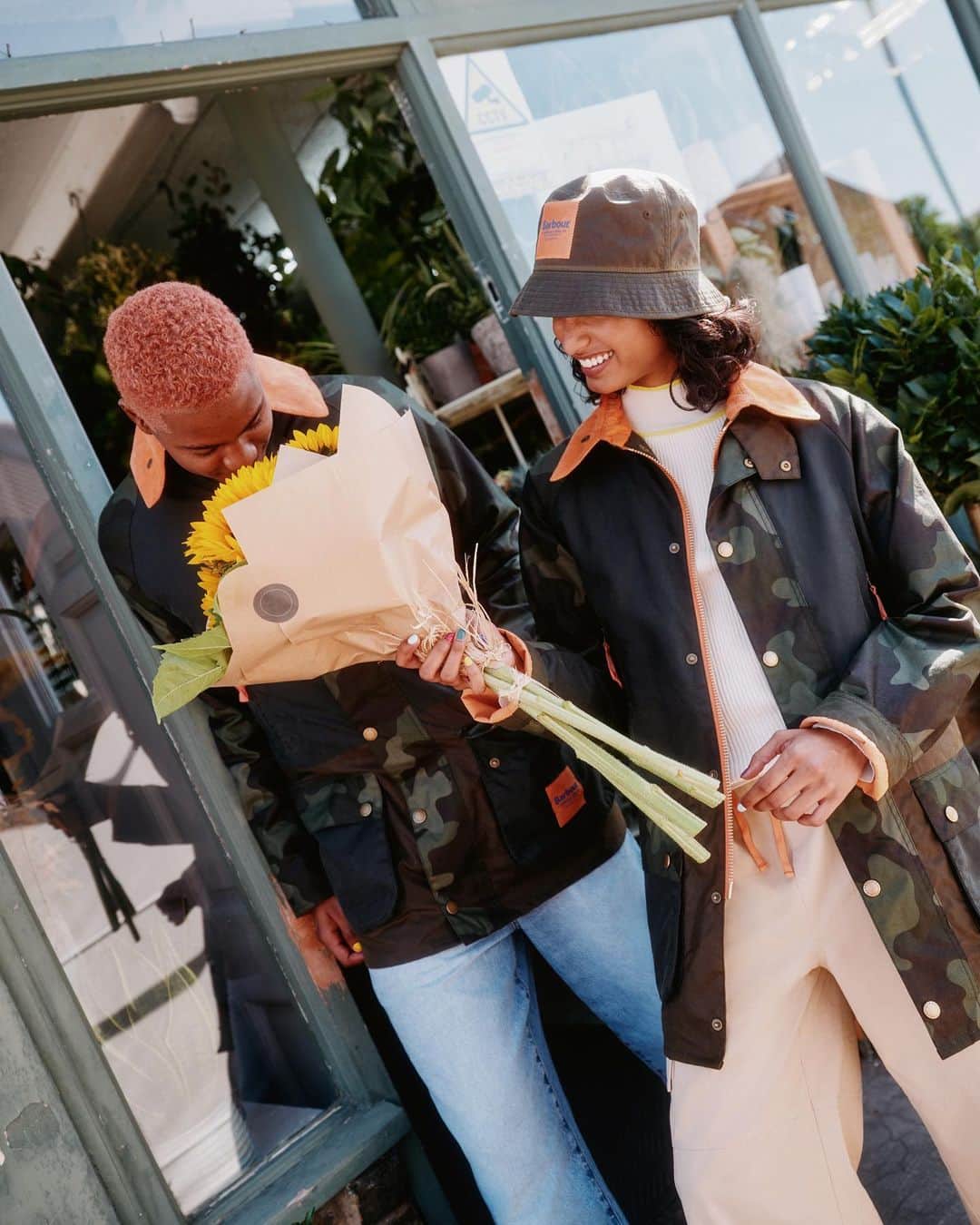 のインスタグラム：「Our exclusive Barbour drop is offish 🌱 out in the open 🌱 Best place to be, bb! Swipe to get there 👉  Barbour x ASOS unisex wax jacket [132332030] Barbour x ASOS fleece jacket [131183912] Barbour x ASOS jumper [131183916] Barbour x ASOS cardigan [132332035]」