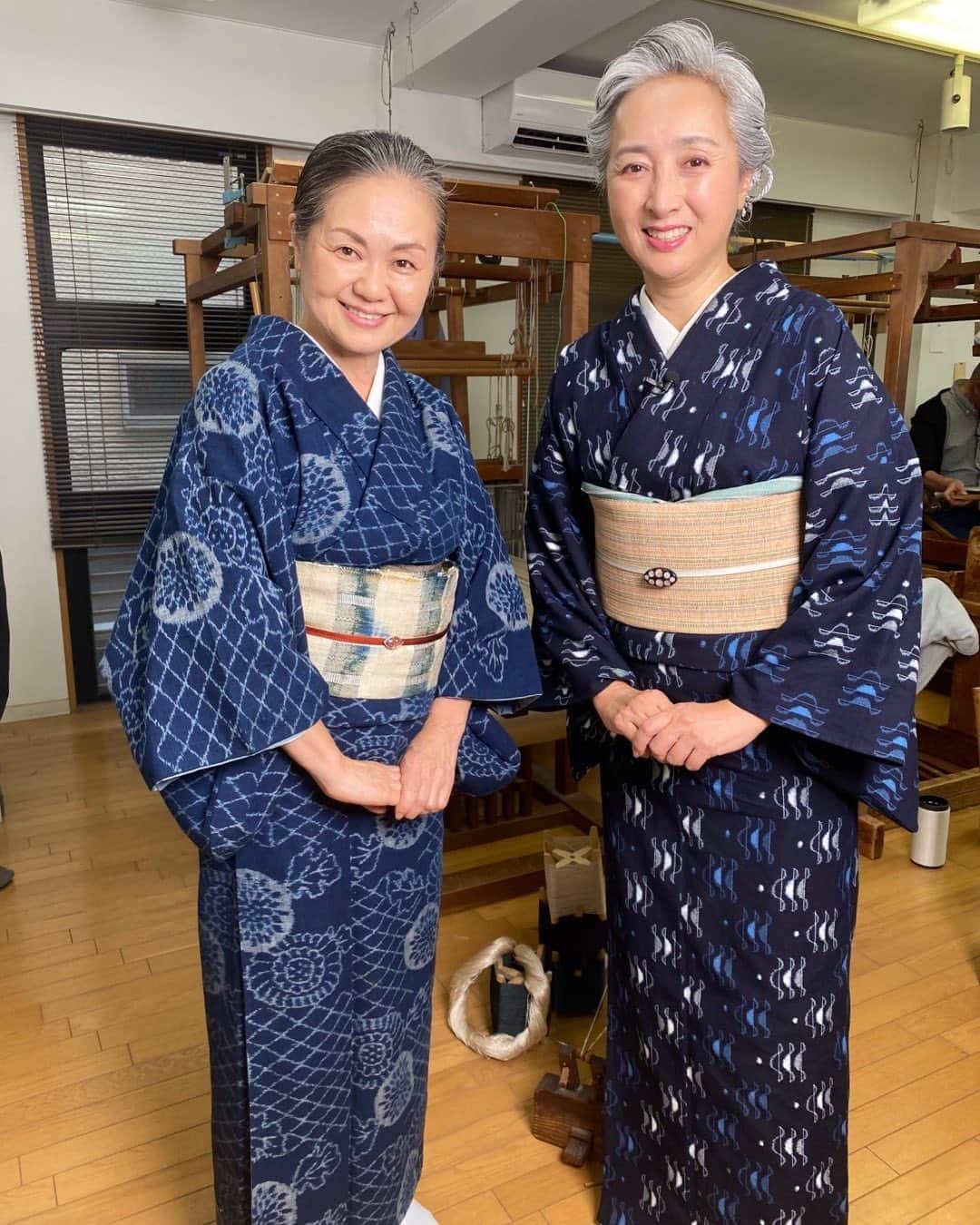 近藤サトのインスタグラム：「#柳染色工芸　#kimono #絣」