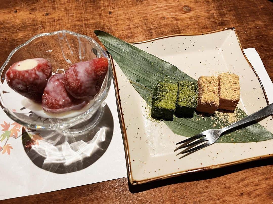 莉奈のインスタグラム：「和🍵🍓♡」