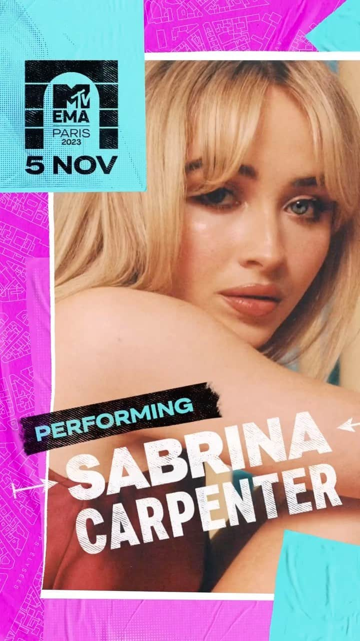 MTV EMAのインスタグラム：「Cartwheels in our stomachs, because @sabrinacarpenter is performing at the 2023 #MTVEMA! 🤸‍♀️✨  Don’t miss it - 5 November!!」